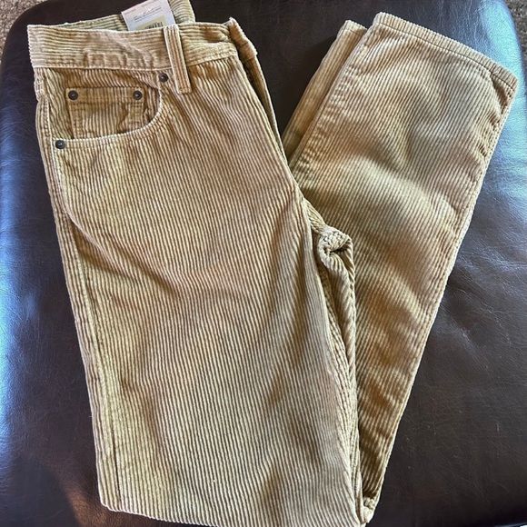 Levi's Denim - Levi’s 501 tan straight leg corduroy women’s jeans 29” x 30” new with tags